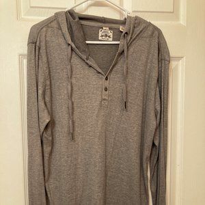 Diesel Industry Gray long sleeve with hoodie NWOT size XL
